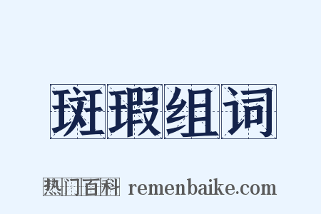 斑瑕组词是什么意思的图片